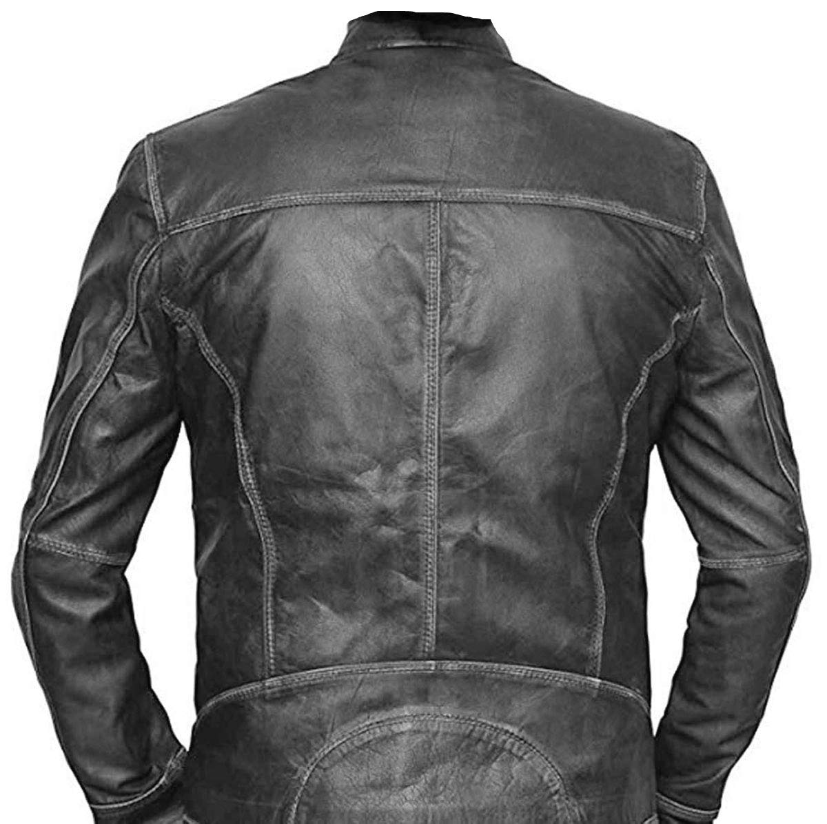 Men's Military Brown Tough Lambskin Leather Biker Jacket - Stylish & Durable Outerwear for Motorcycle Riding, Casual Wear & Outdoor Adventures