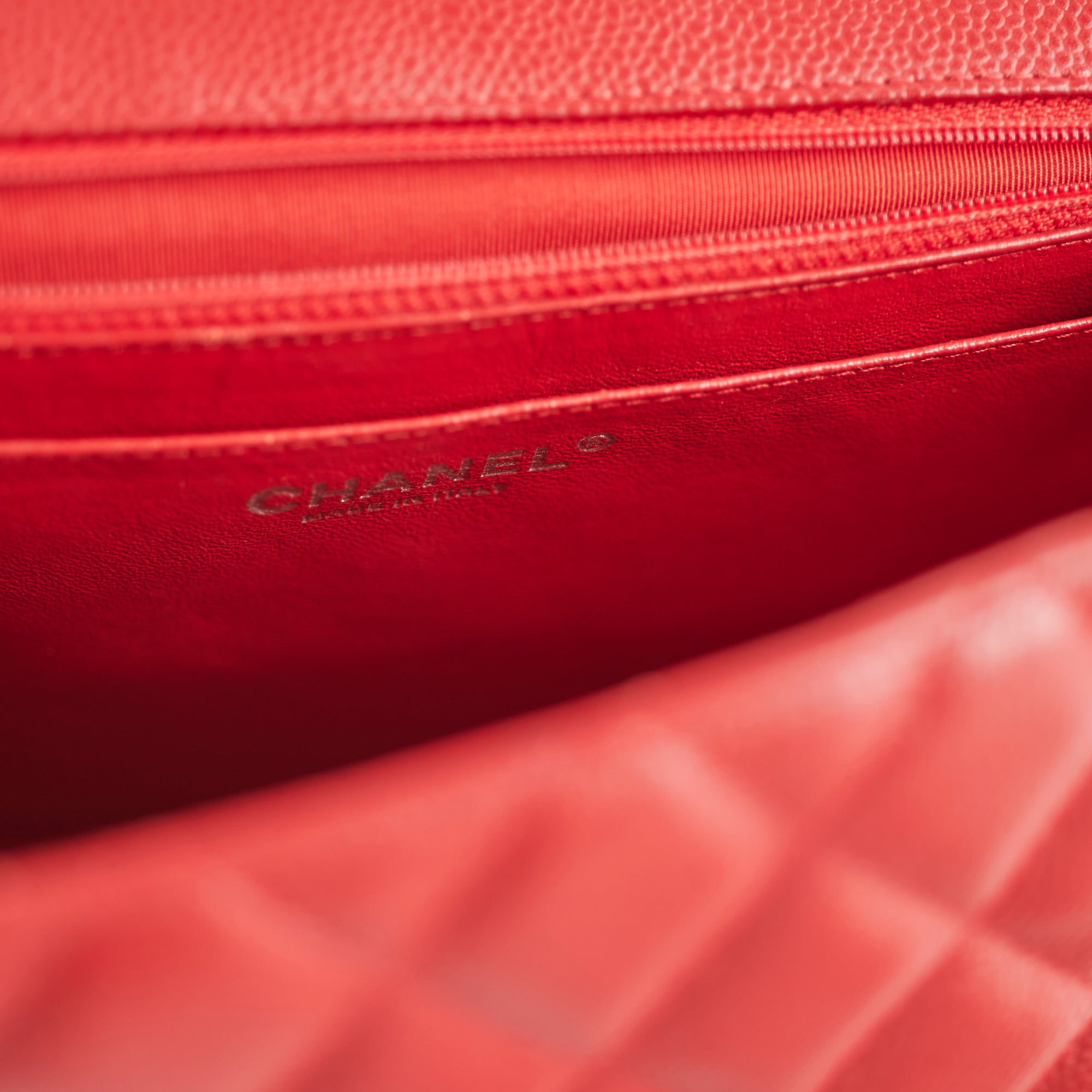 Chanel Caviar Jumbo Single Flap Bag in Red - Luxury Designer Handbag for Women, Perfect for Evening Events & Special Occasions