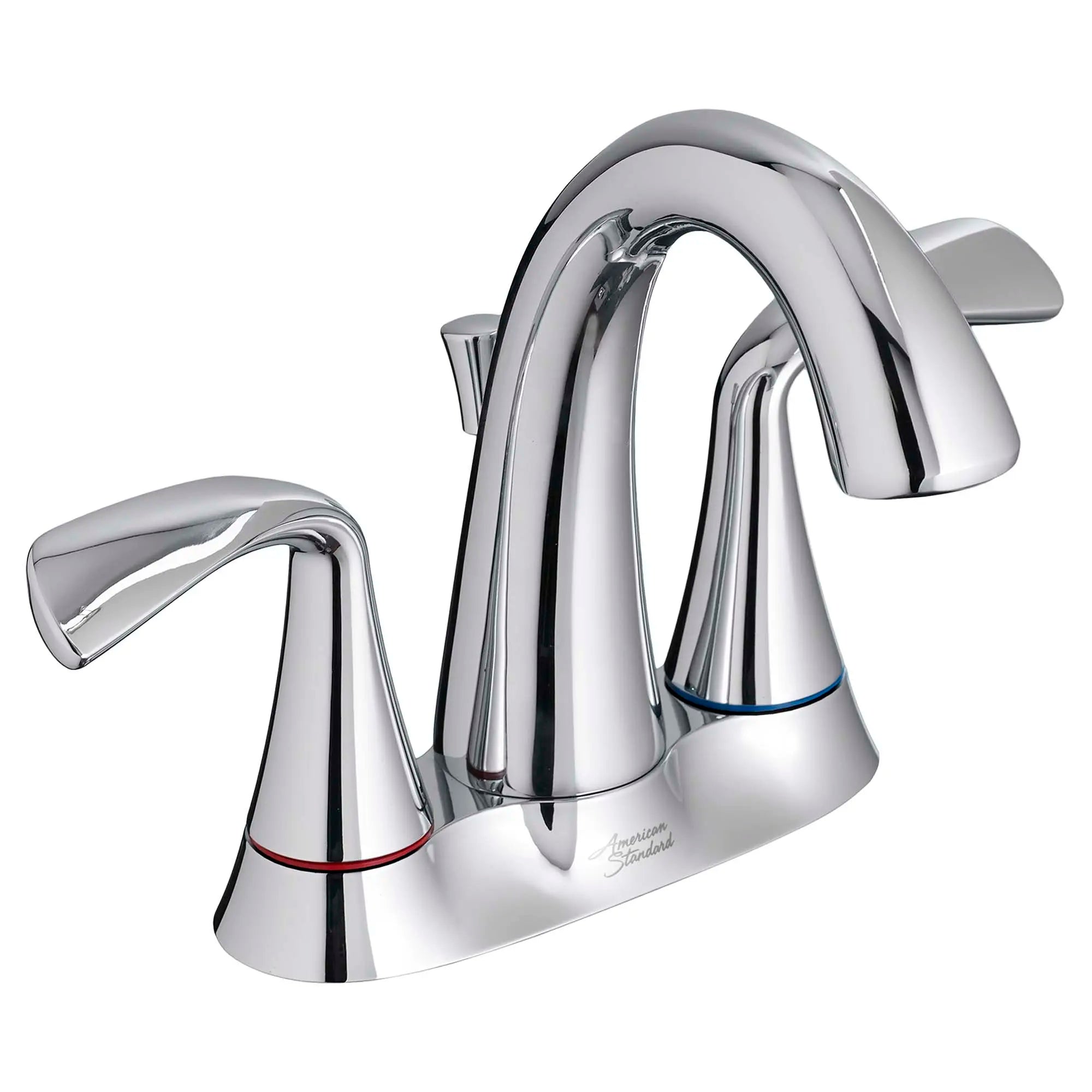 Fluent® 4 Inch Centerset 2 Handle Bathroom Faucet - 1.2 GPM/4.5 LPM Water-Saving Design with Lever Handles - Perfect for Bathroom Sink Vanity and Powder Room Installation