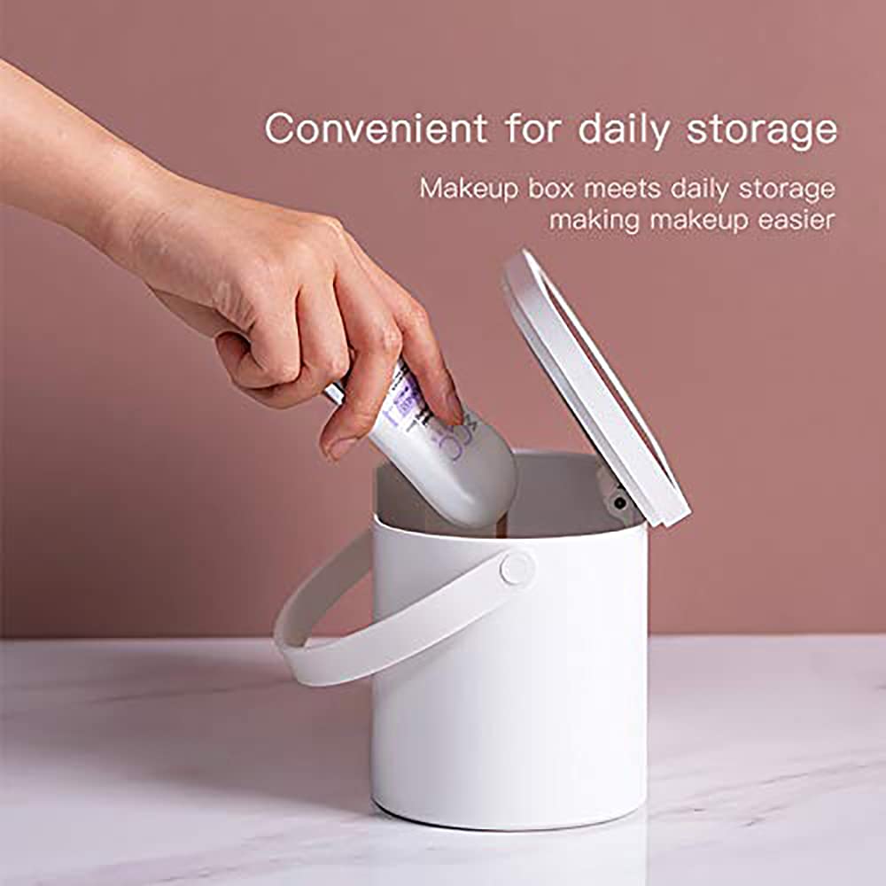 Portable LED Makeup Organizer with Mirror - Travel & Home Use
