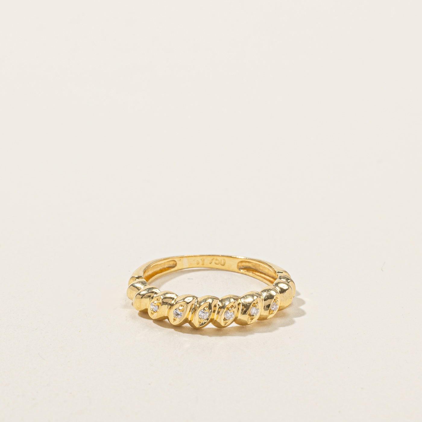 Textured Diamond Wedding Band Ring - 0.06 Carat Total Weight (ctw) - Size 6.25 - Perfect for Engagement, Anniversary & Everyday Wear