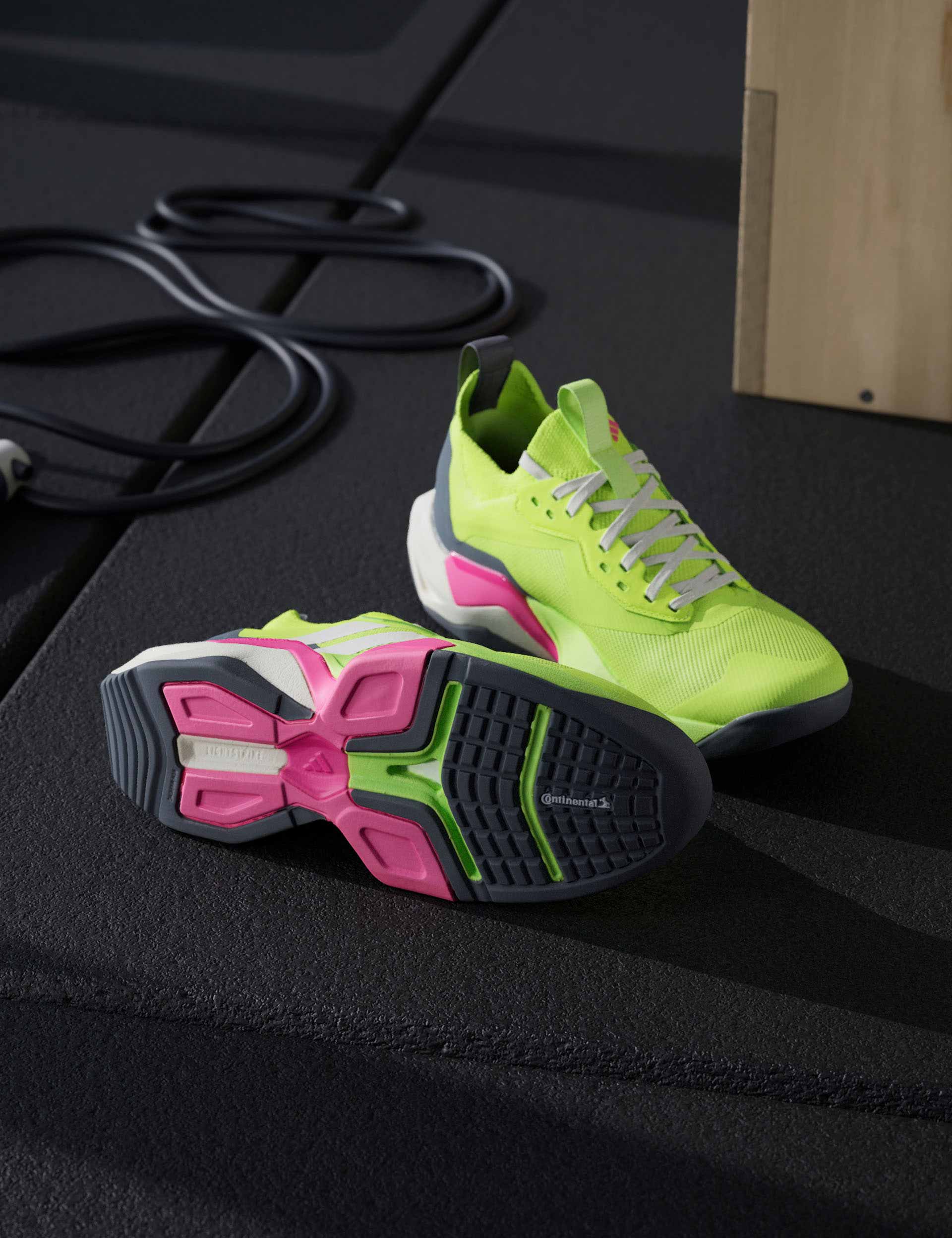 Rapidmove ADV 2 HIIT Training Shoes for Women - Lightweight Gym & Cross Training Sneakers - Lucid Lemon/Chalk White/Lucid Pink - Perfect for HIIT Workouts, Running & Fitness Classes