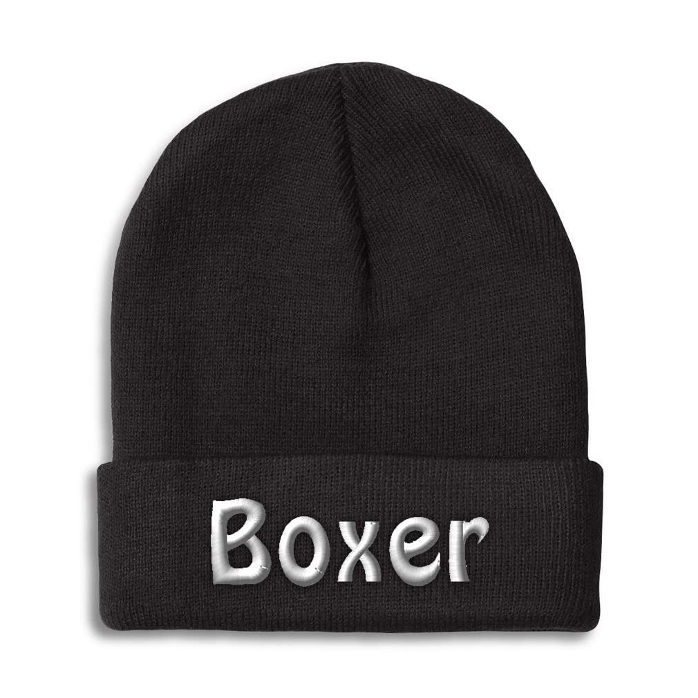 Speedy Pros Unisex Acrylic Skull Cap Beanie - Warm Winter Hat for Men & Women with Boxer Dog Design - Perfect for Cold Weather, Outdoor Sports, and Casual Wear