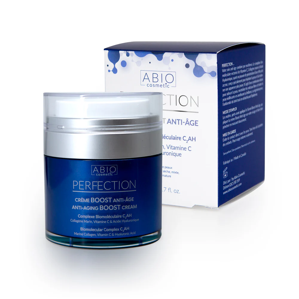 Abio Cosmetics Anti-Aging Boost Cream - 50ml Wrinkle Reduction & Skin Firming Face Moisturizer - Perfect for Night Routine & Daily Anti-Wrinkle Care