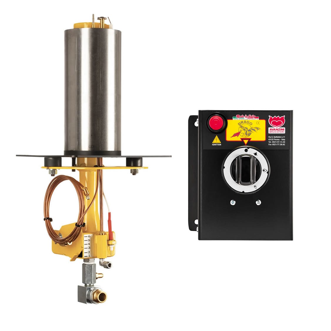 Professional Gas Burners for Pizza Ovens - Manual Control - Perfect for Outdoor Cooking, Backyard Pizza Parties & Commercial Kitchen Use