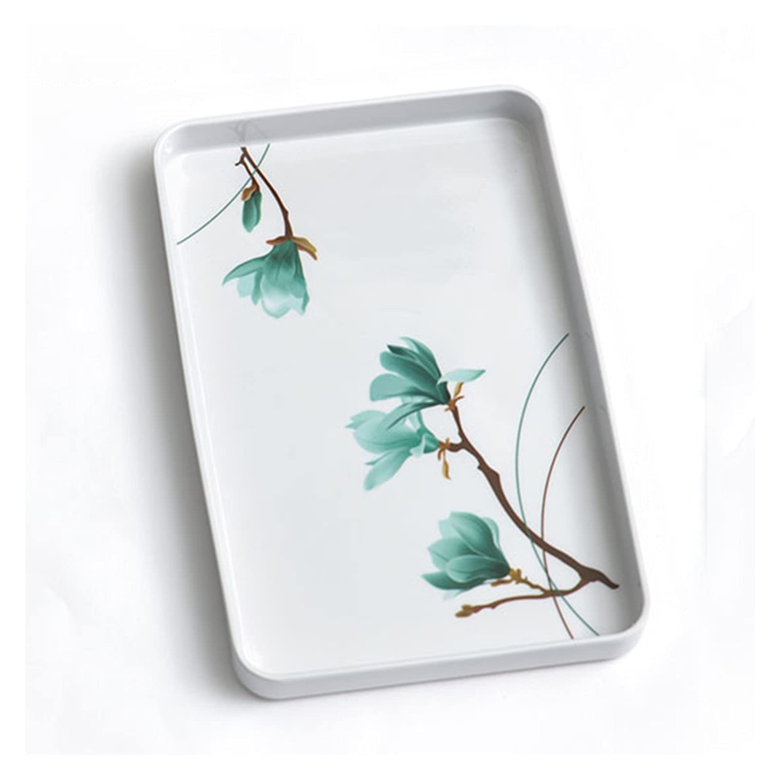 Elegant Rectangular Plastic Serving Tray - Multipurpose Decorative Food Tray for Home, Restaurant & Hotel - Small Size - Perfect for Dining, Entertaining & Home Decor