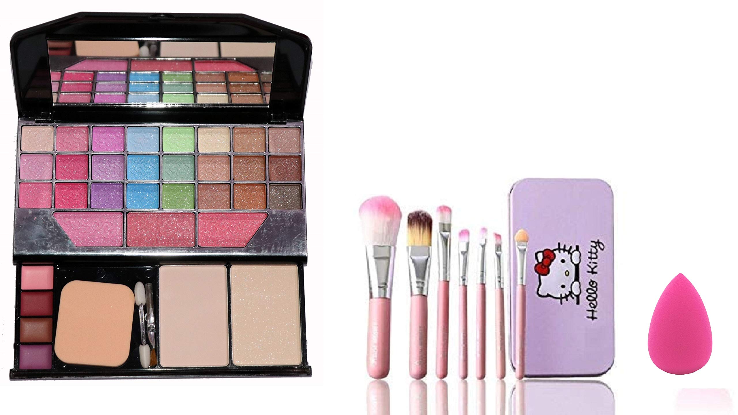 Hello Kitty Makeup Kit with Sponge Puff - 6155 Professional Cosmetic Set for Girls & Teens | Perfect for Birthday Gifts, Parties & Travel Beauty Essentials