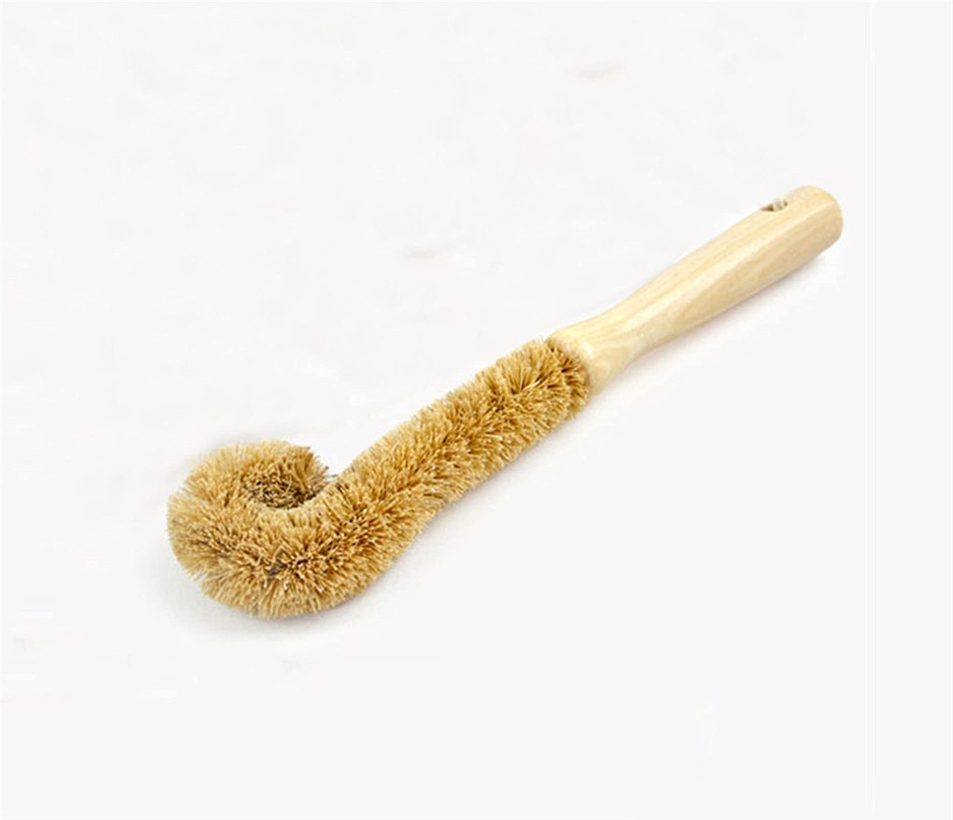 Natural Coir Kitchen Cleaning Brush - Hemp Fiber Non-Stick Skillet Brush for Oil Degreasing & Dish Washing - Perfect for Pots, Pans, Cups & Cookware (1 Piece) - Ideal for Eco-Friendly Kitchen Cleaning & Tough Grease Removal