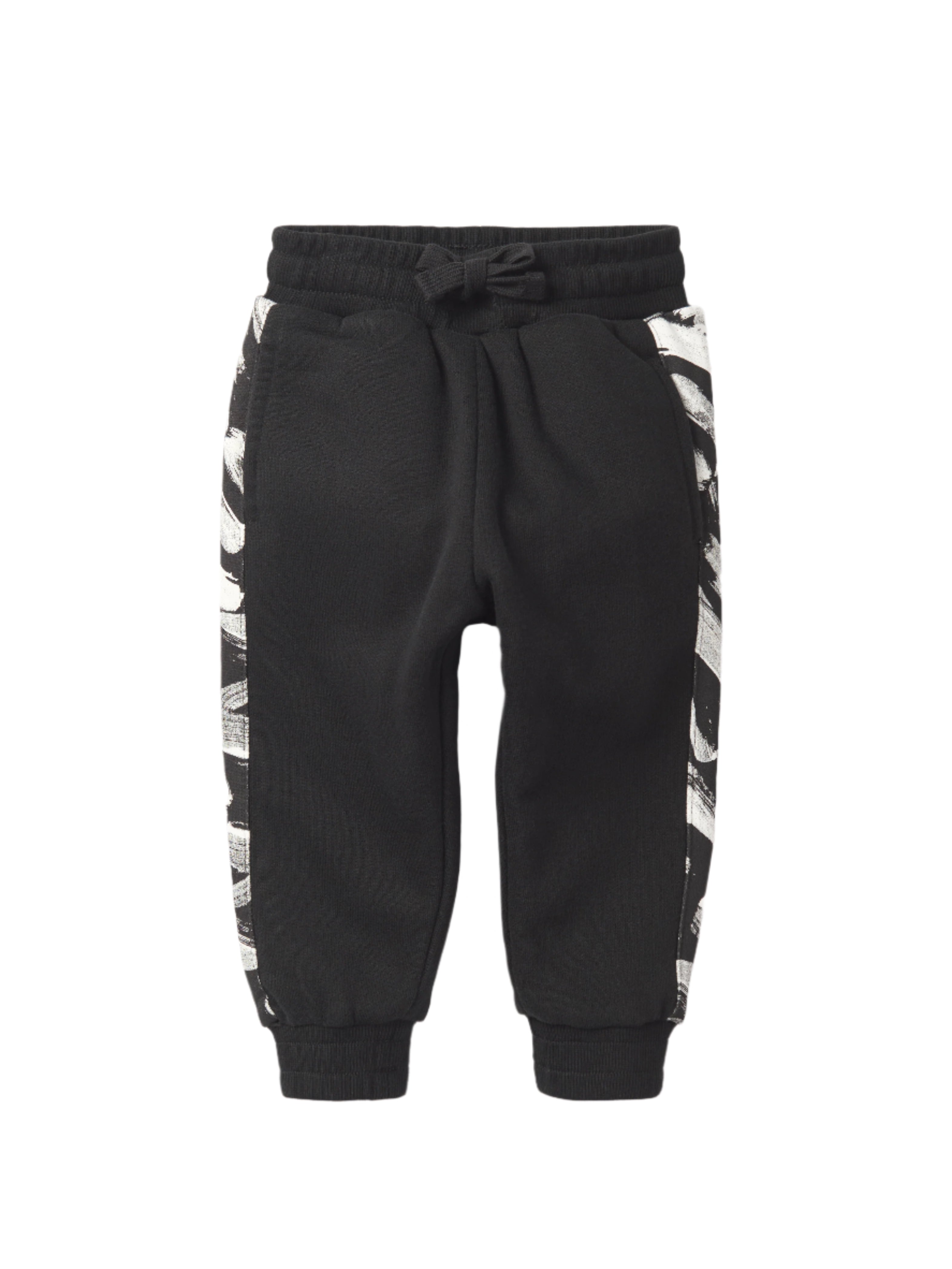 Brush Stroke Sweatpants for Women - Soft Black Joggers with Artistic Design | Perfect for Yoga, Lounge & Casual Wear