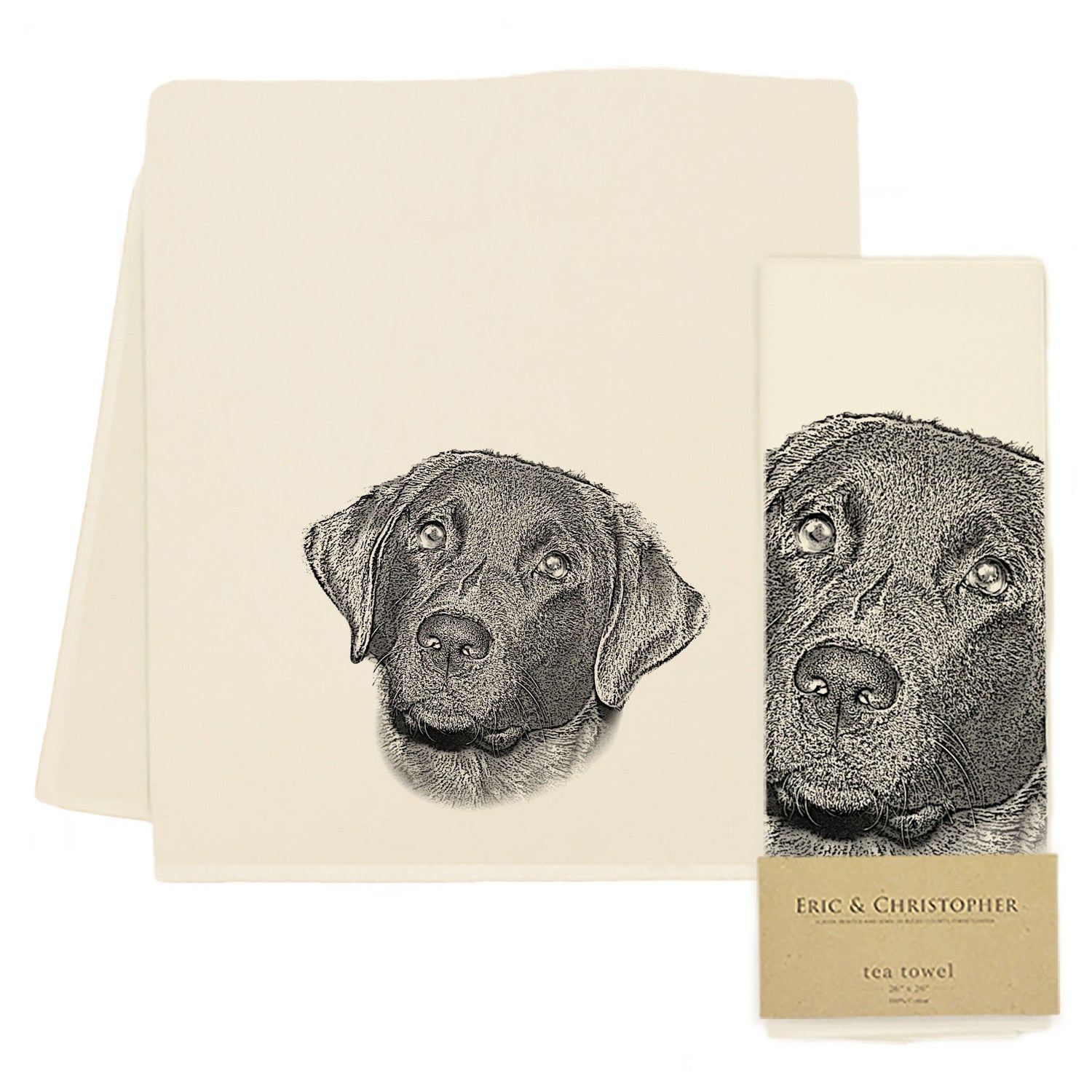 Premium Black Lab #1 Tea Towel - Absorbent & Quick-Drying Kitchen Towel for Dishes, Hands & Countertops - Perfect for Baking, Cooking & Daily Kitchen Use