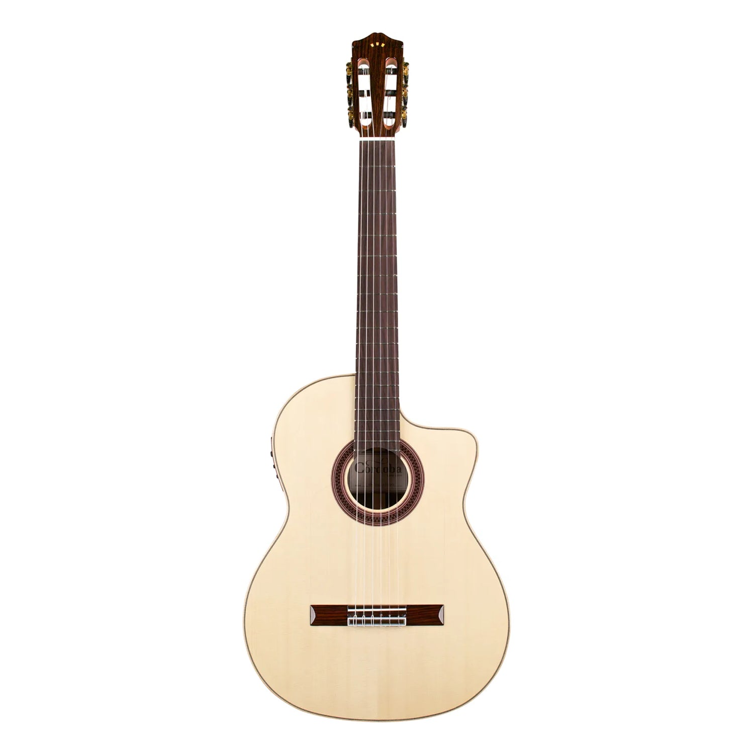 Córdoba GK Studio Negra Nylon String Acoustic-Electric Guitar - Natural Finish | Classical & Flamenco Guitar for Performances & Recording