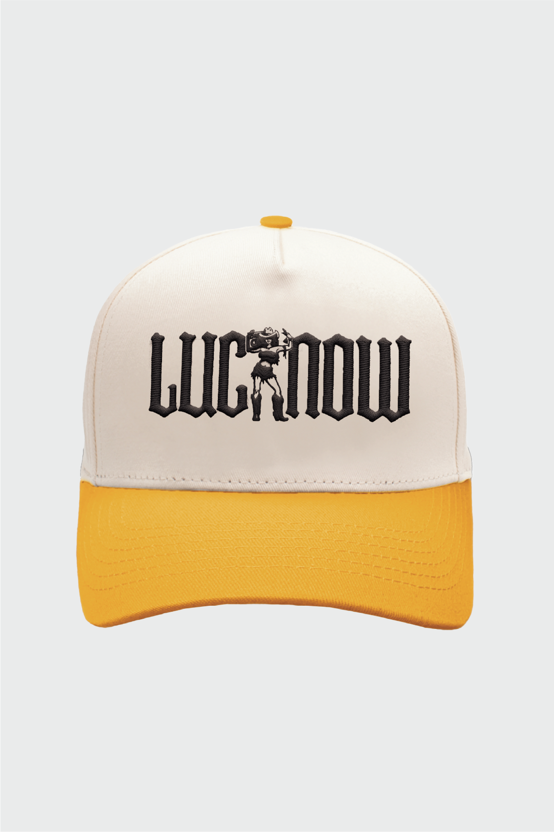 Lucknow Festival Snapback Hat - Yellow & Cream Adjustable Baseball Cap for Men & Women - Perfect for Festivals, Sports, and Casual Wear