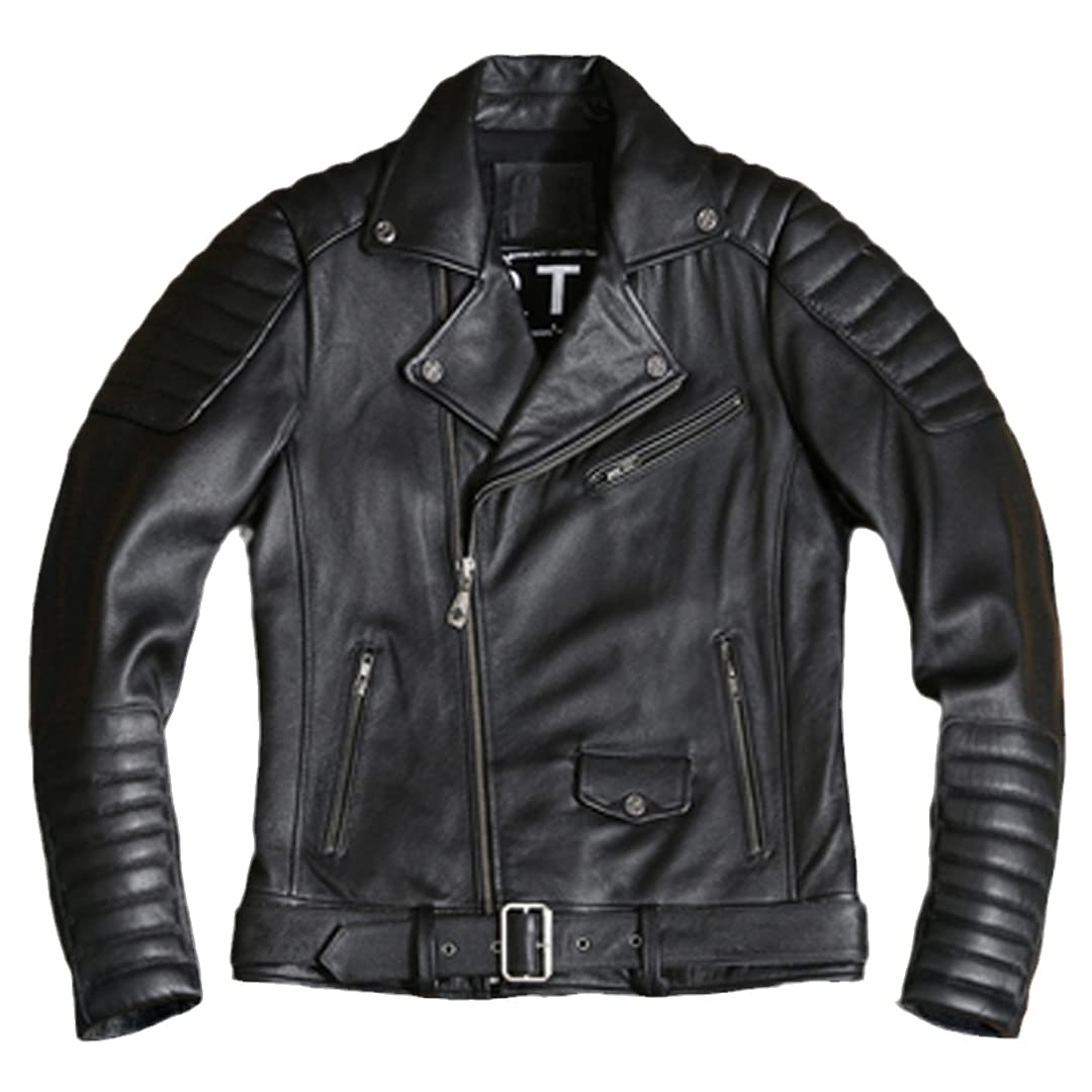 Vintage Distressed Real Cowhide Leather Jacket for Men - 6XL Plus Size Winter Coat, European Style Biker Topcoat | Perfect for Motorcycle Riding, Outdoor Adventures & Casual Wear