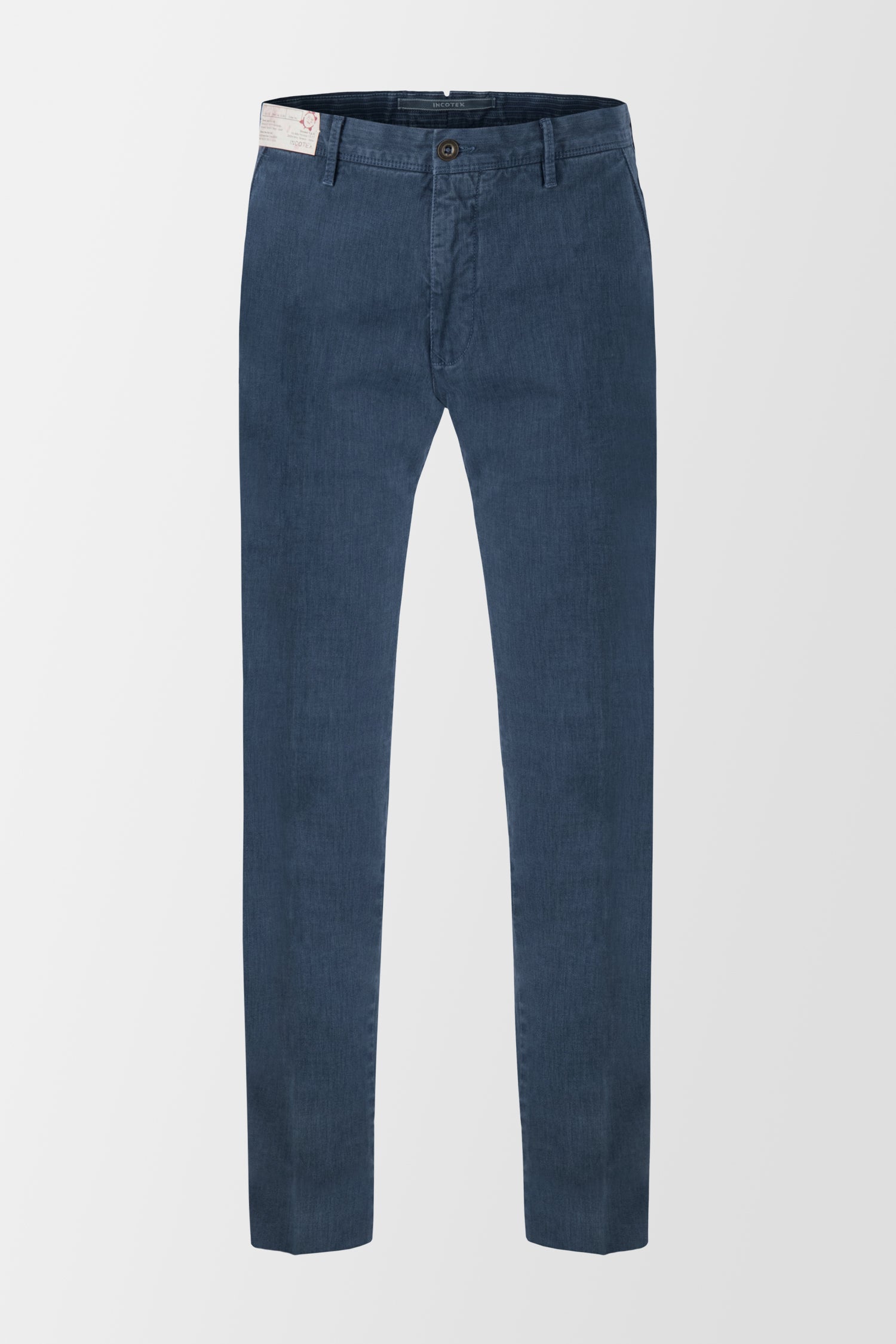 Incotex Blue Casual Trousers for Men - Comfortable Slim Fit Chinos with Stretch - Perfect for Office, Travel & Everyday Wear