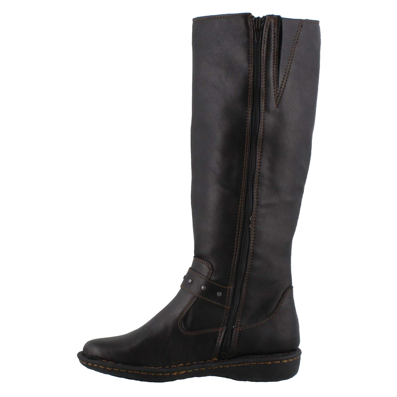 B.O.C. Women's Austin Faux Leather Flat Knee-High Boots - Comfortable & Stylish Winter Fashion for Casual Outfits & Office Wear