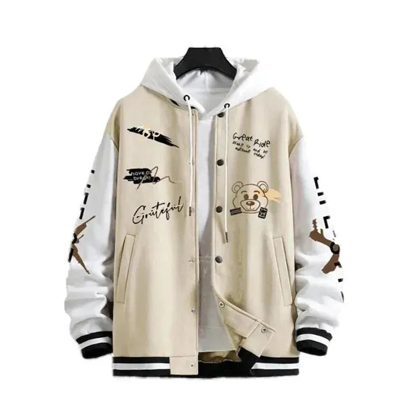 Men's Casual Baseball Jacket - Lightweight Comfortable Vintage Style Jacket for Everyday Wear | Perfect for Spring, Fall & Outdoor Activities