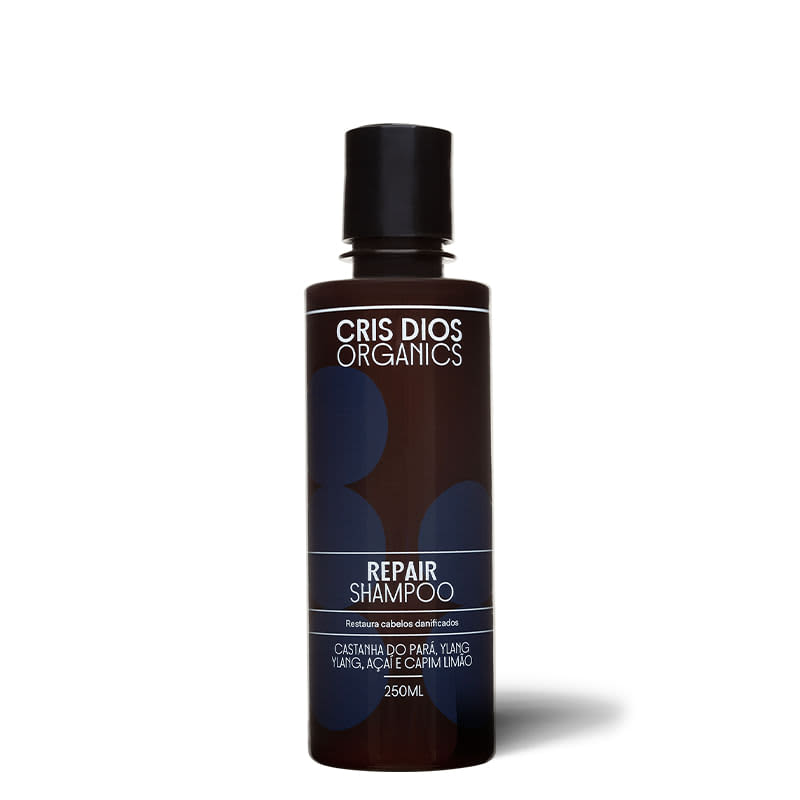 Cris Dios Organics Repair Shampoo 250ml - Natural Hair Treatment for Damaged Hair, Sulfate-Free & Vegan - Perfect for Dry, Frizzy Hair Care at Home or Salon