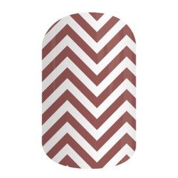 Jamberry Nails - Marsala Chevron Nail Wraps (Half Sheet) with Free Bonus Accent Sheet | DIY Nail Art for Home, Parties & Special Occasions