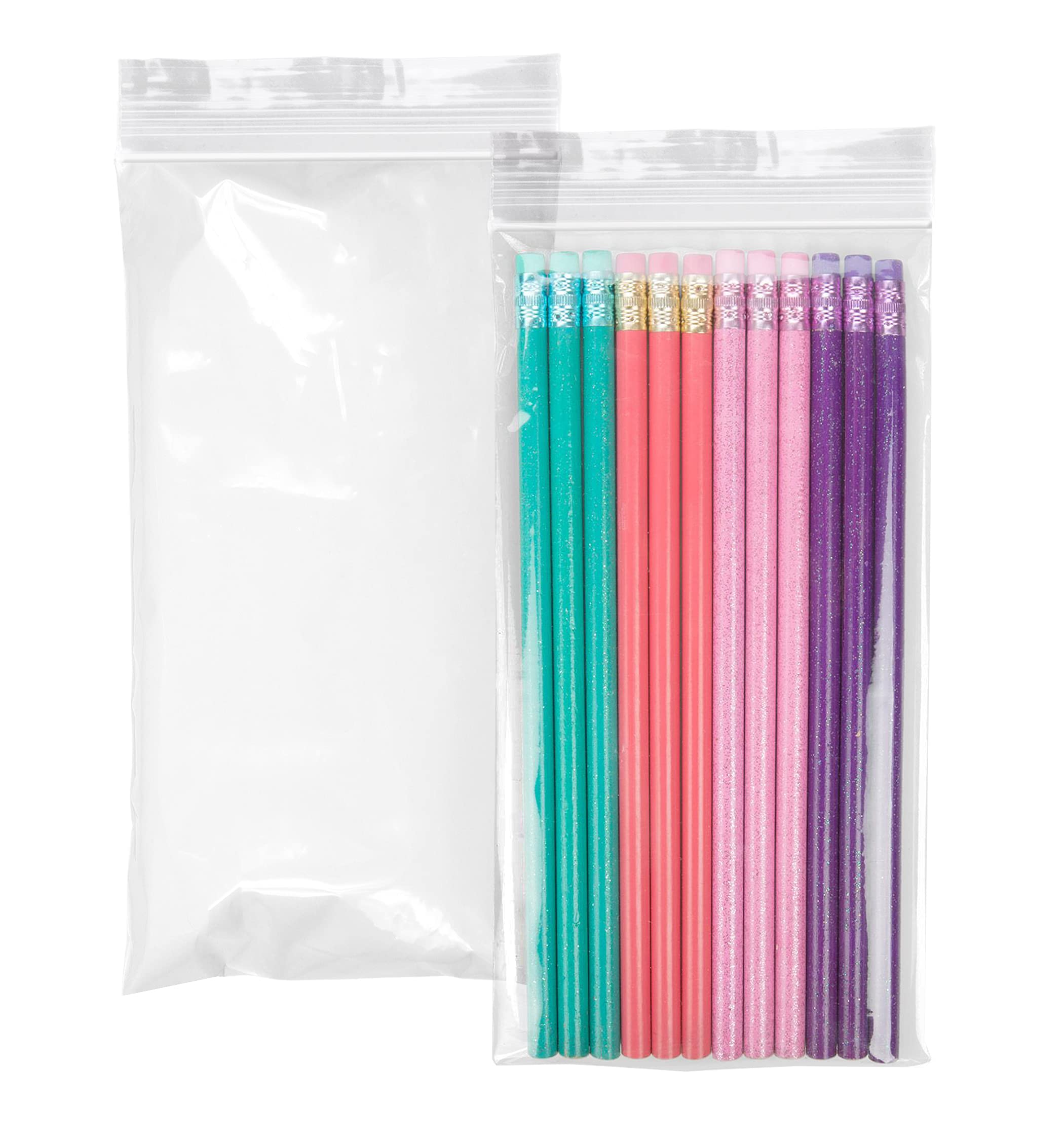 APQ 4x8 Inches Clear Reclosable Zipper Bags - 1000 Pack of 2 Mil Thick Waterproof Plastic Storage Bags with Secure Zipper Closure for Jewelry, Crafts, Industrial Use & Organizing Small Items