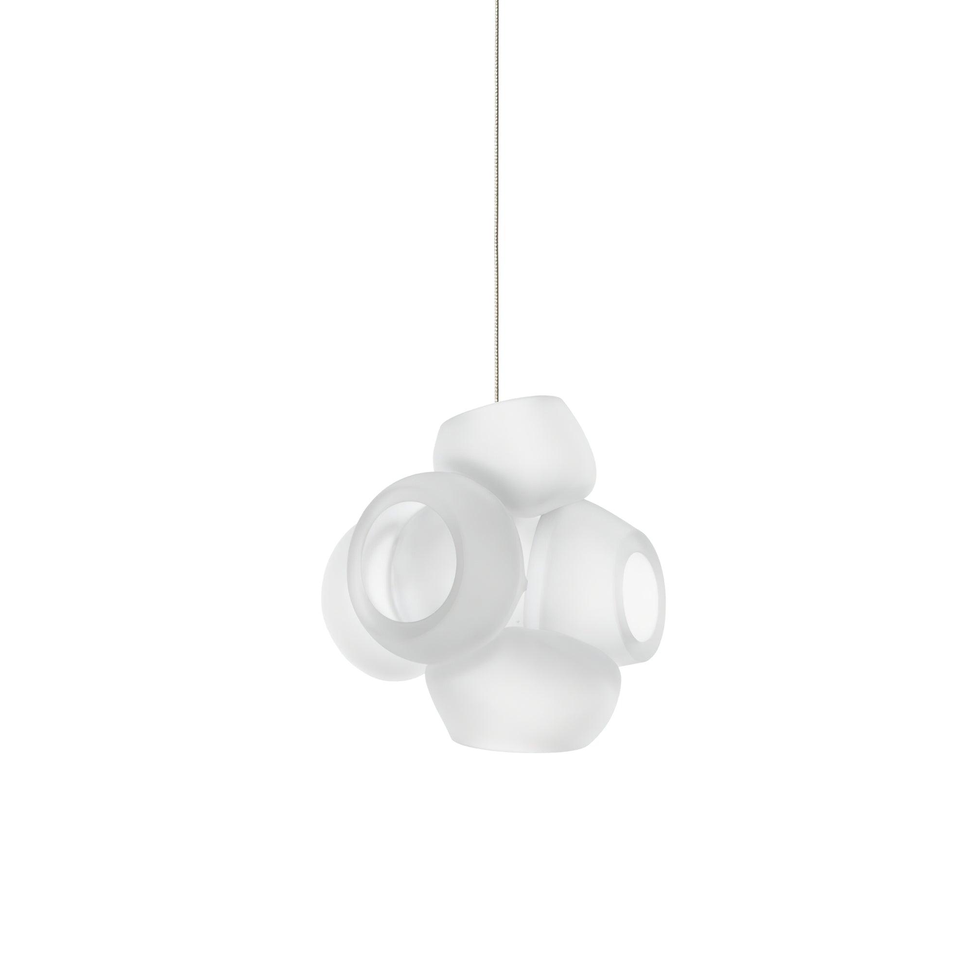 Modern Bubbles Cluster Pendant Light - 6-Light Glass Chandelier for Dining Room, Kitchen Island, Living Room, Bedroom - Elegant Ceiling Lighting Fixture
