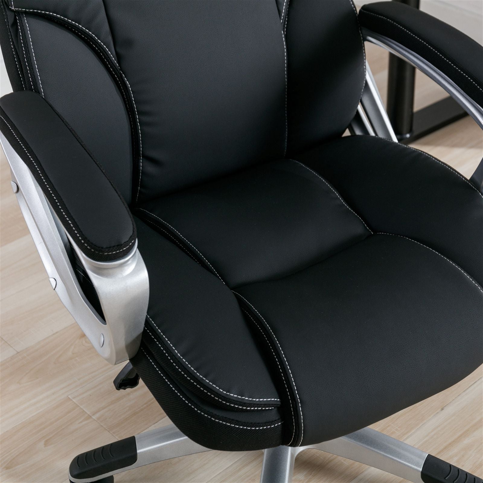 Tauris Legacy Ergonomic Office Chair with Padded Fixed Armrests - Black | Comfortable Support for Long Work Hours, Home Office & Gaming Setup