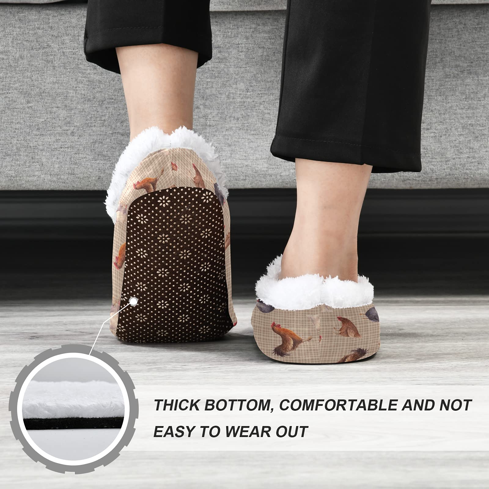 Warm Winter House Slippers for Women & Men - Cozy Fleece Indoor Slippers with Christmas Gnome Design - Perfect for Holiday Gifts, Home Relaxation & Cold Weather Comfort
