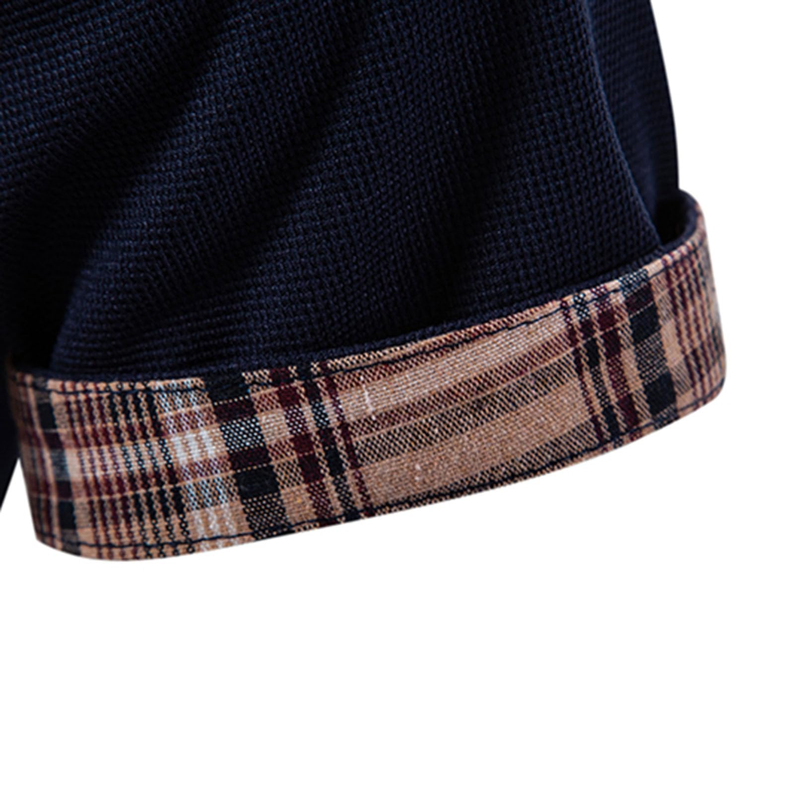 Men's Waffle Polo Shirts - Plaid Short Sleeve Business Casual T-Shirts with Pocket | Summer Work Blouse & Office Wear Tops