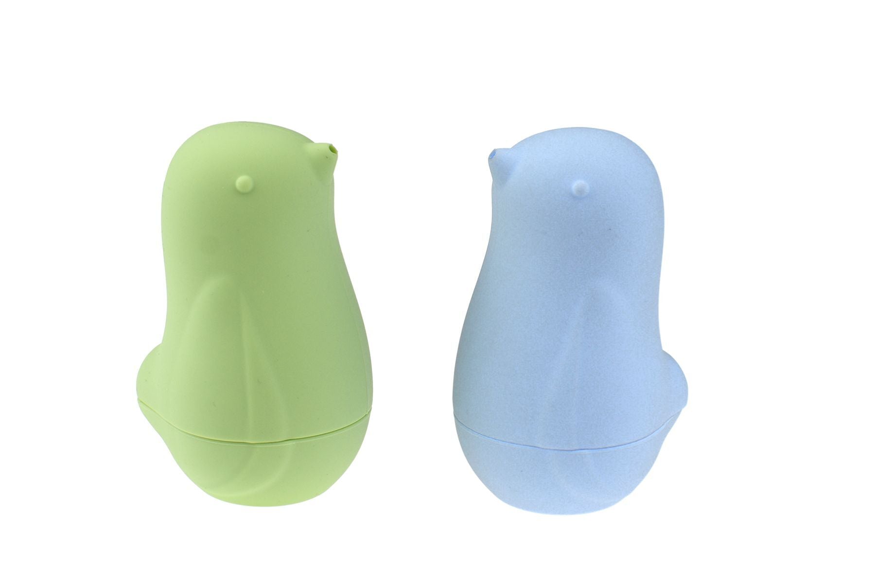 2 Pack Silicone Bath Toys - Pistachio & Baby Blue Ducky Pouring Birds for Kids Bathtime Fun | Perfect for Sensory Play & Water Games