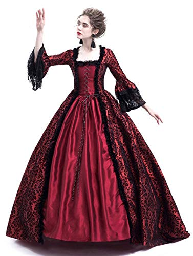 18th Century Rococo Ball Gown - Victorian Masquerade Costume for Women | CountryWomen | Elegant Historical Dress for Cosplay, Renaissance Fairs & Themed Parties