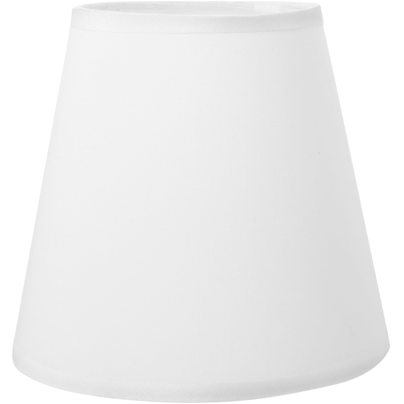 DOITOOL White Linen Fabric Drum Lampshade - Rustic Bell Shaped Table Lamp Cover for Bedroom, Living Room & Office Decor