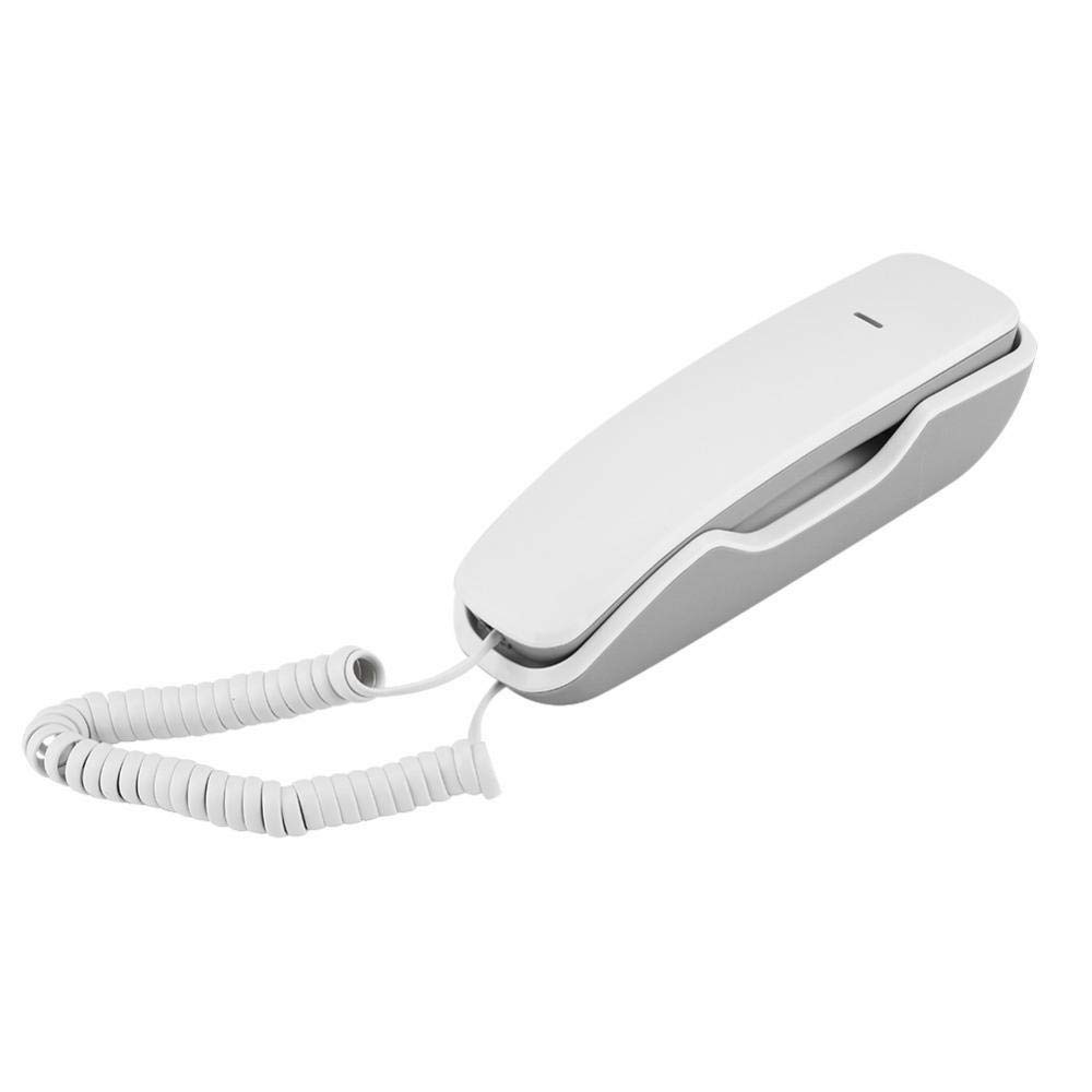Wall Mounted Corded Telephone - Wired Landline Phone (White) for Home & Office Use