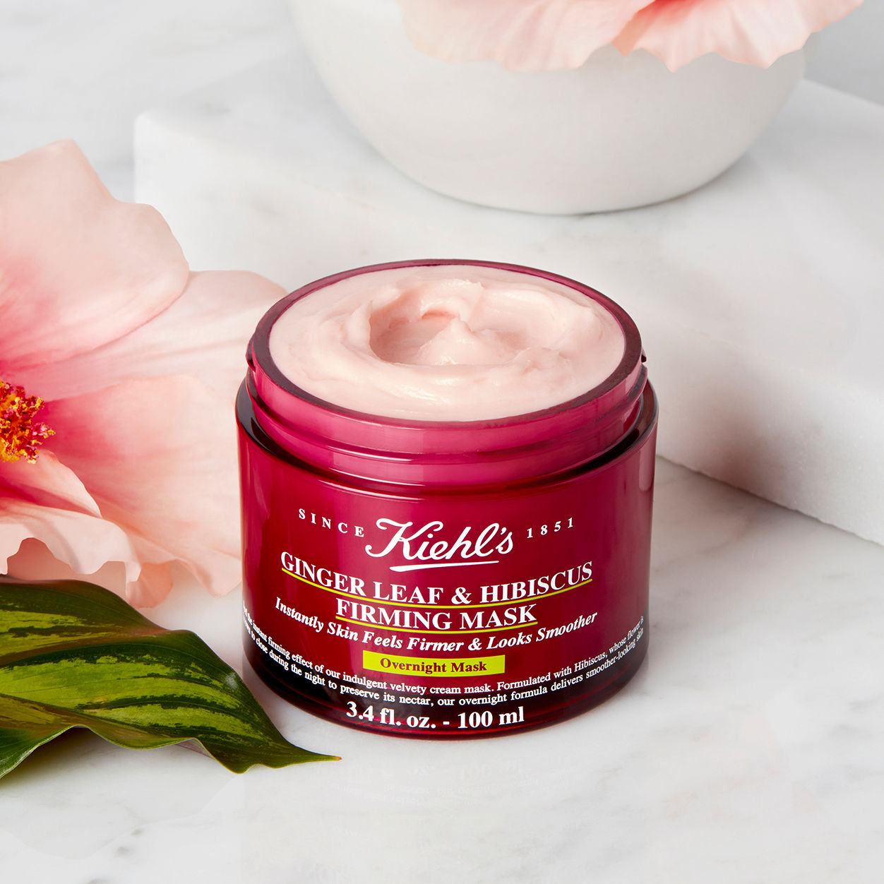 Ginger Leaf & Hibiscus Firming Face Mask - Anti-Aging Skincare for Glowing Skin - Perfect for Spa Night & Self-Care Routine