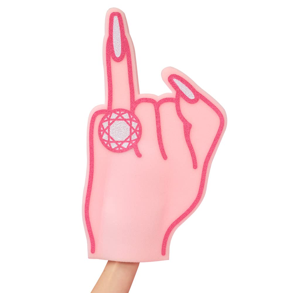 Fetti Bachelorette Party Decorations - XL Engaged Foam Ring Finger for Bride to Be | Bridesmaid Favors, Bridal Shower & Engagement Party Supplies | Perfect for Wedding Celebrations & Girls' Night Out