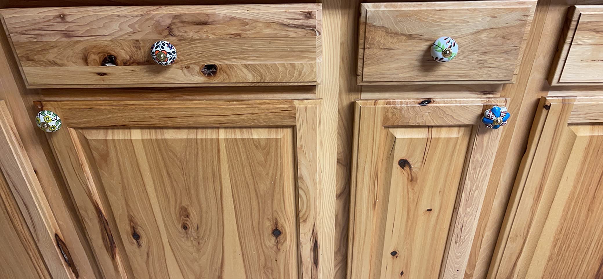 Colorful Ceramic Drawer Knobs - Pack of 20 for Kitchen Cabinets & Wardrobes