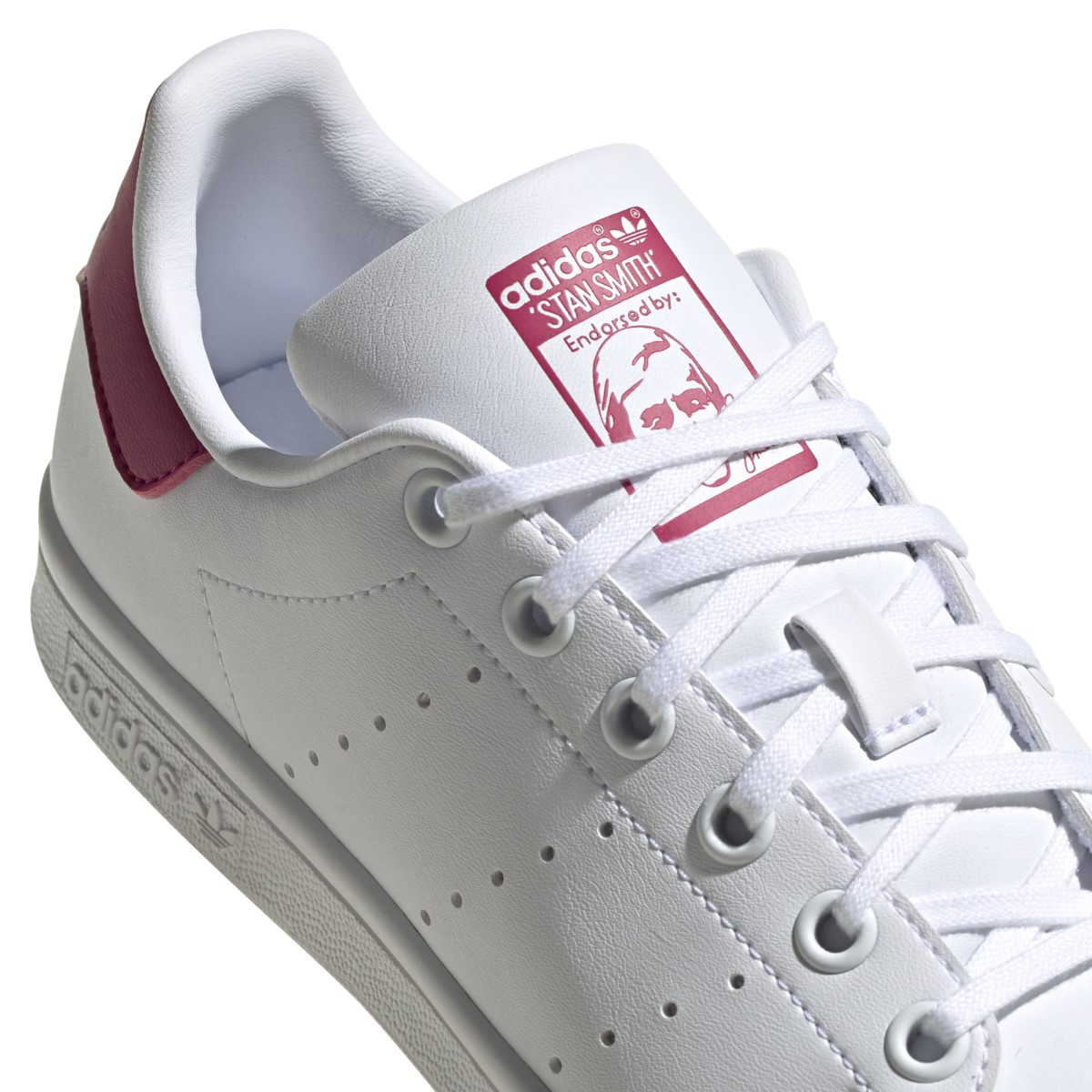 Stan Smith Kids Sneakers - White & Bold Pink - Comfortable & Stylish Shoes for Boys & Girls | Perfect for School, Play & Everyday Wear