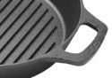Premium 10.5 Inch Square Cast Iron Grill Pan - 1.75 Inch Deep, Induction Compatible, Heavy Duty for Steaks & Burgers - Perfect for Indoor/Outdoor Grilling, Camping & BBQ Parties (NRE #018611)