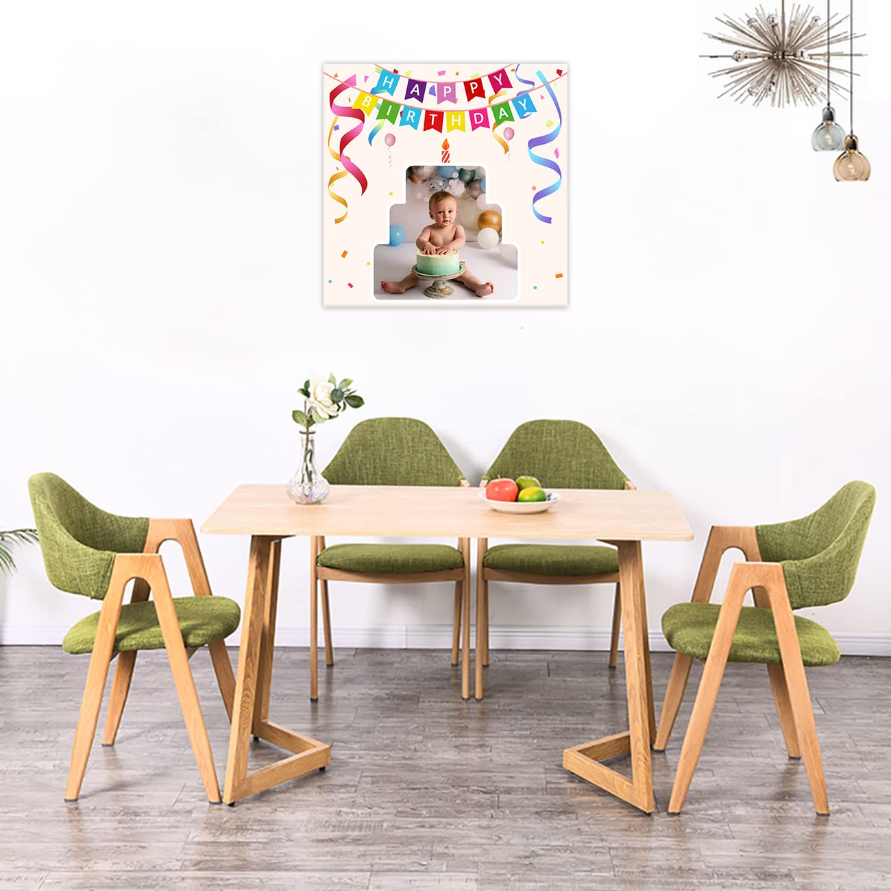 Custom Baby Birthday Photo Collage Canvas Print - Personalized 30