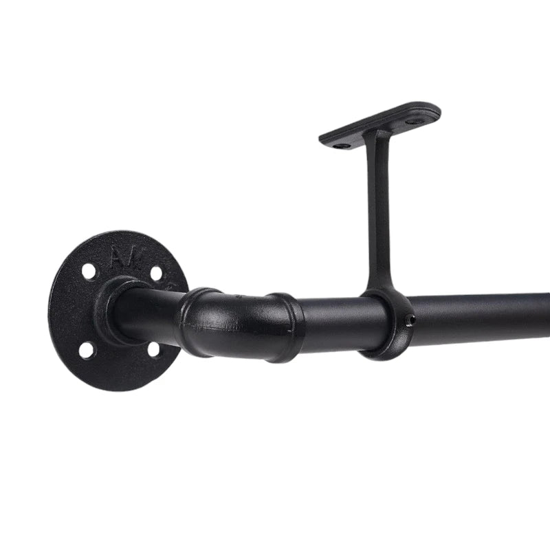 Adjustable Curtain Rod - Remi Telescoping Tension Rod for Windows, No Drill Easy Install, 28-48 Inches, Black - Perfect for Bedroom, Living Room, Dorm & Apartment Decor