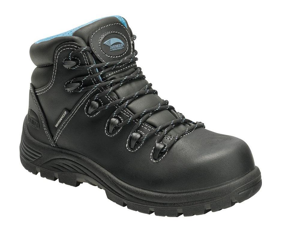 Framer Women's Puncture Resistant Composite Toe Work Boots - Black | Safety Shoes for Construction, Warehouse & Outdoor Work