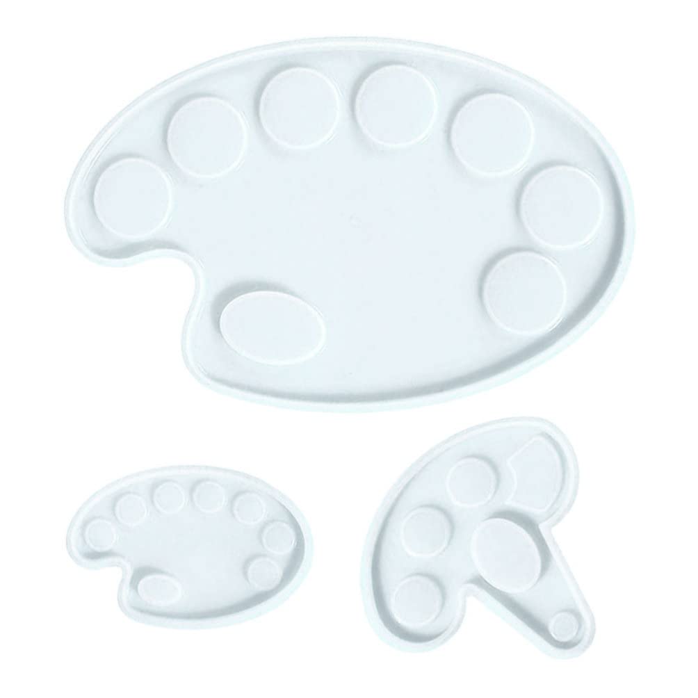 3pcs Silicone Palette Molds for DIY Crafts - Painting, Pigment & Drawing Tools - Perfect for Artists, Calligraphy & Acrylic Paint Mixing