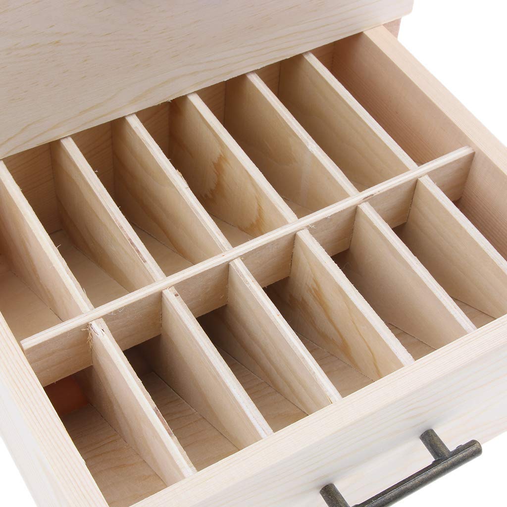 59-Slot Wooden Essential Oil Storage Box - Aromatherapy Display Case & Organizer for Essential Oils, Perfect for Home Spa, Massage Therapy, and Yoga Studio Use