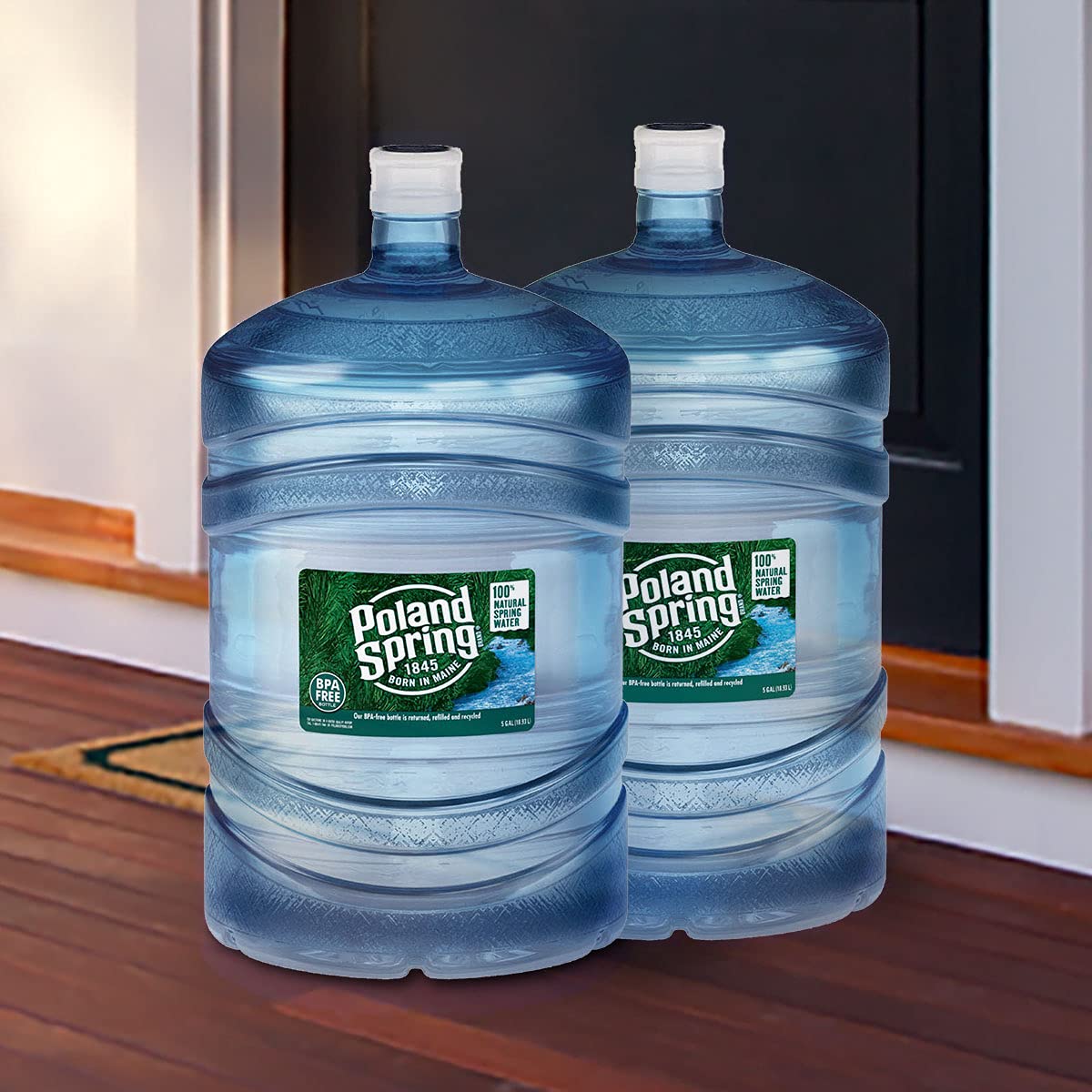 Poland Spring Water 5-Gallon Bottles (2-Pack) for Home & Office Hydration