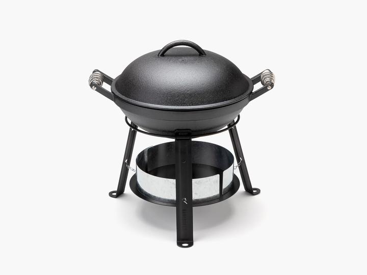Premium All-in-One Cast Iron Grill Pan - Heavy Duty Indoor/Outdoor BBQ, Griddle & Skillet for Grilling, Searing & Baking - Perfect for Camping, Backyard Cookouts & Kitchen Use