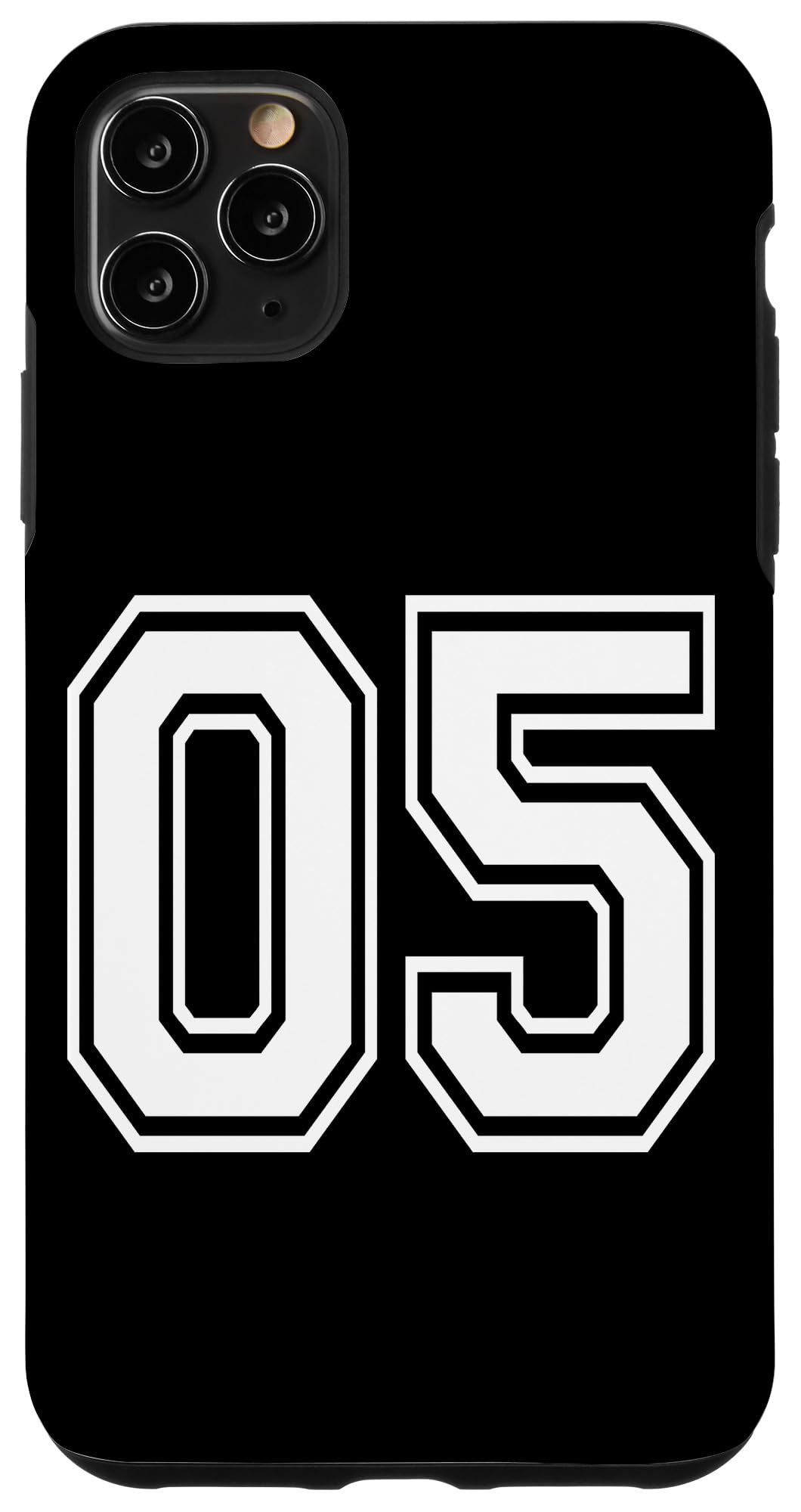 iPhone 11 Pro Max Case - White with Printed Number 05 Design - Durable Protection for Work, Travel & Everyday Use