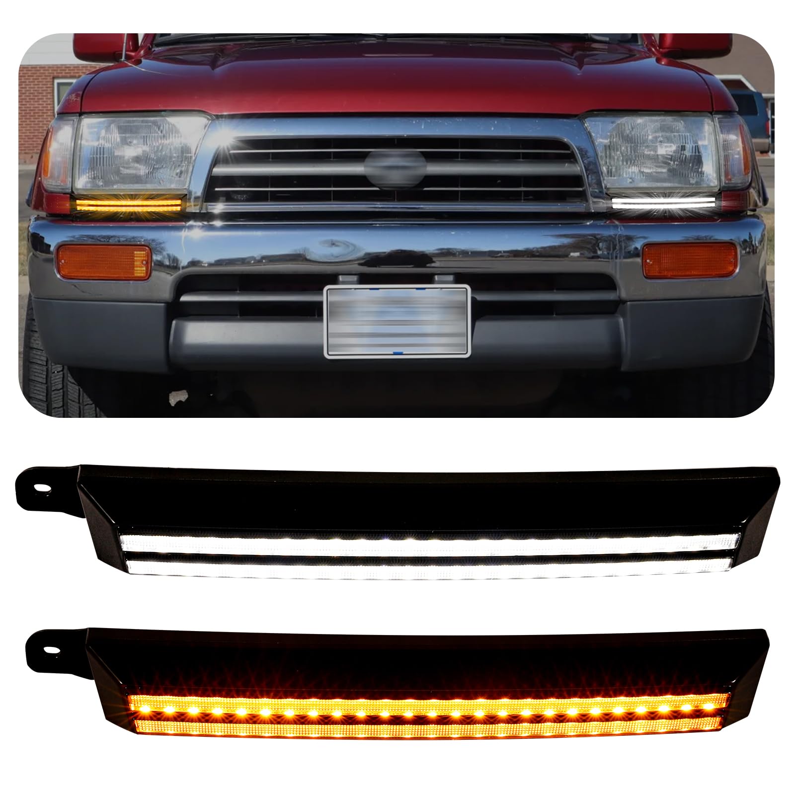 1996-2002 Toyota 4Runner LED Daytime Running Lights & Fog Lights - DRL Turn Signal Headlight Assembly - Perfect for Off-Roading & Night Driving
