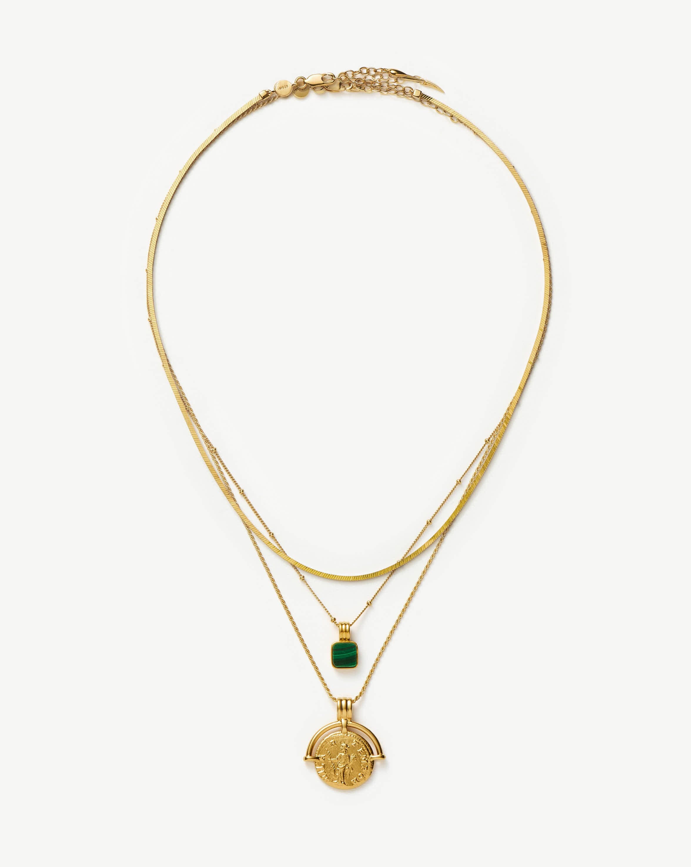 Lucy Williams 18k Gold Plated Necklace Set for Women - Elegant Layering Jewelry for Everyday Wear, Date Nights & Special Occasions