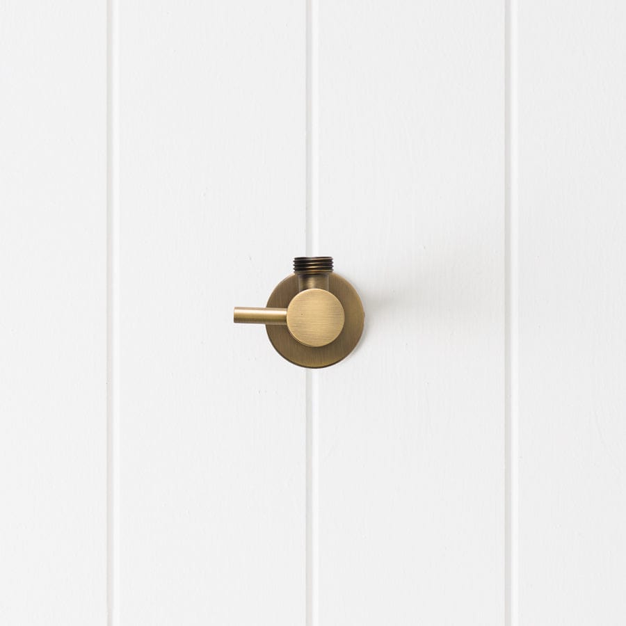 1/4 Turn Angle Valve in Antique Brass - Perfect for Bathroom, Kitchen & Plumbing Fixtures