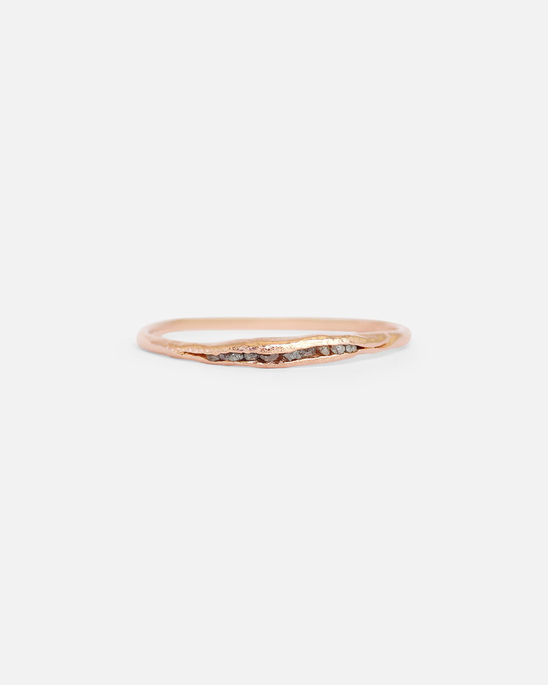 Natural Rough Grey Diamond Pink Ring for Women - Handmade Unique Engagement Wedding Jewelry Gift - Perfect for Romantic Occasions & Special Events