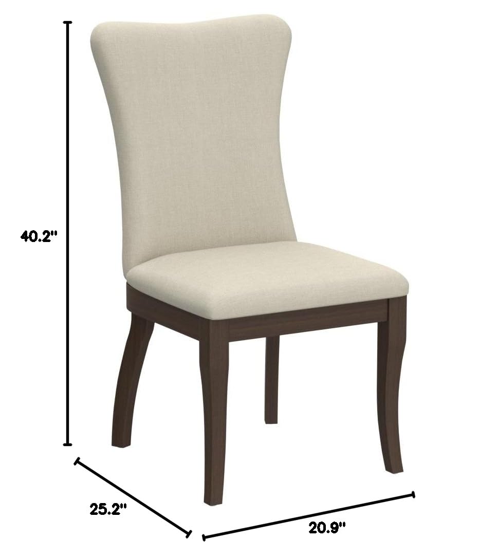 Inspire Q Willa Fabric Wingback Dining Chairs Set of 2 - Classic Upholstered Armchairs for Elegant Dining Room, Kitchen, or Breakfast Nook - Comfortable & Stylish Home Furniture