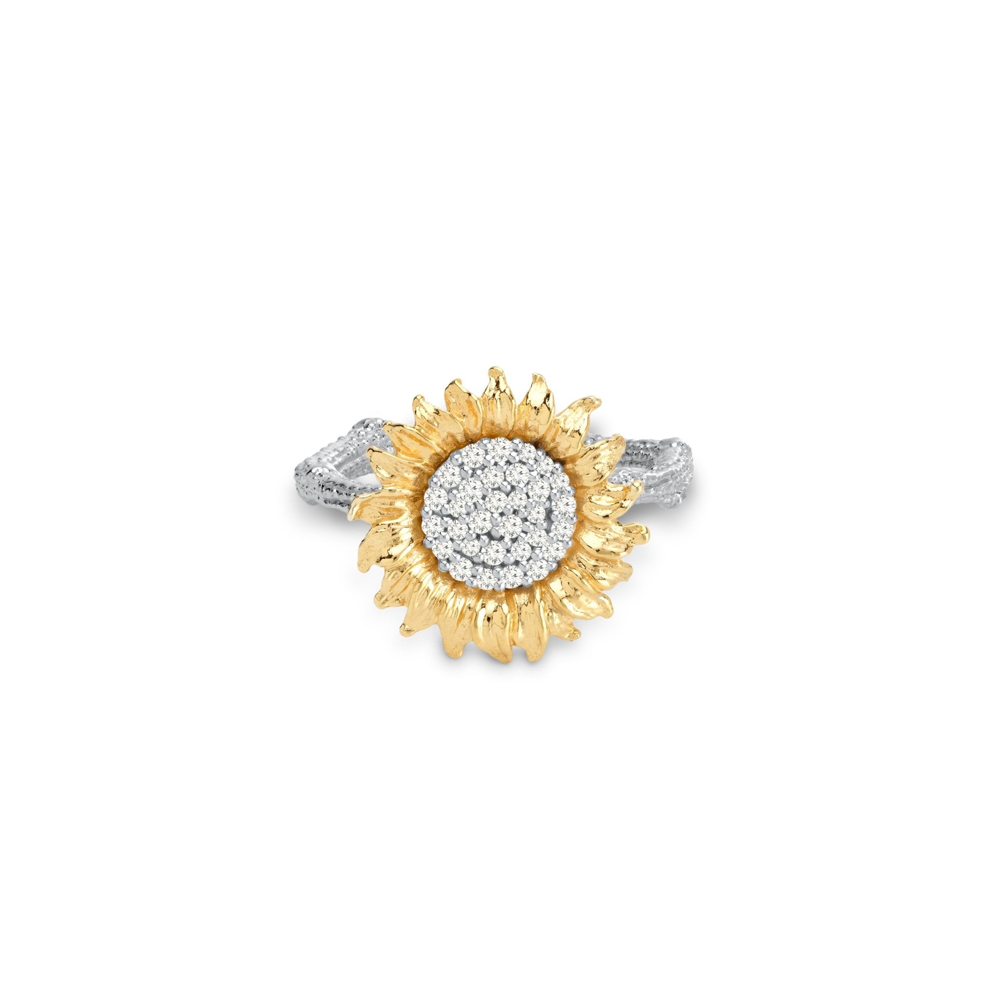 14K White Gold 15mm Diamond Ring for Women - Elegant Wedding Band, Anniversary Gift, or Everyday Luxury Jewelry